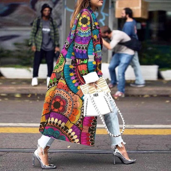 Women's Trendy Kimono with Colorful Mandala Pattern