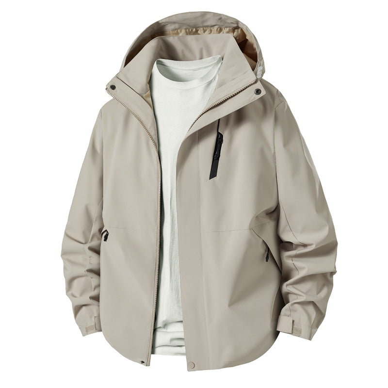 Men's technical transition jacket with adjustable hood rim Lisslune