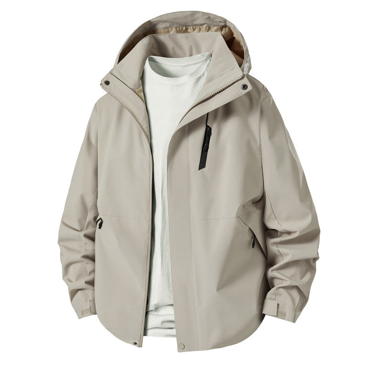 Men's technical transition jacket with adjustable hood rim Lisslune