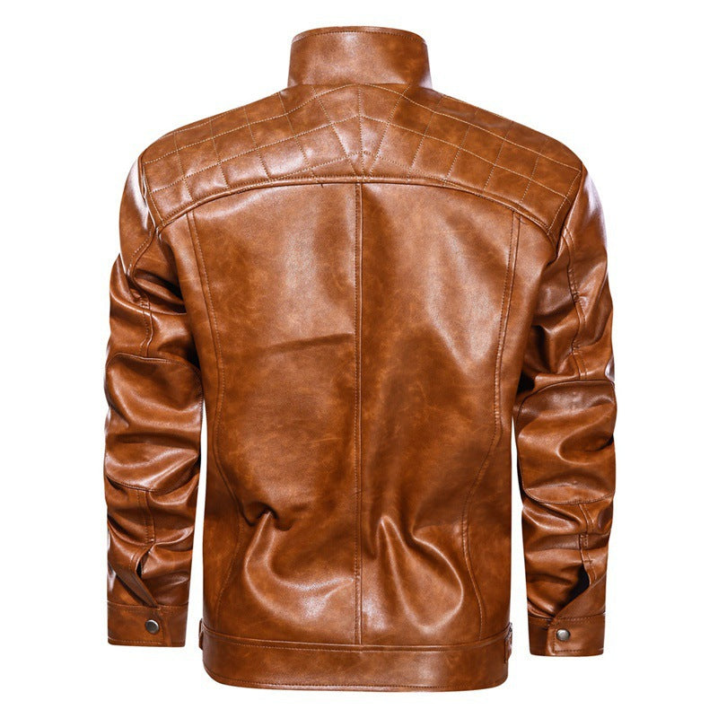 Men's fashion motorcycle jacket with practical pockets Lisslune