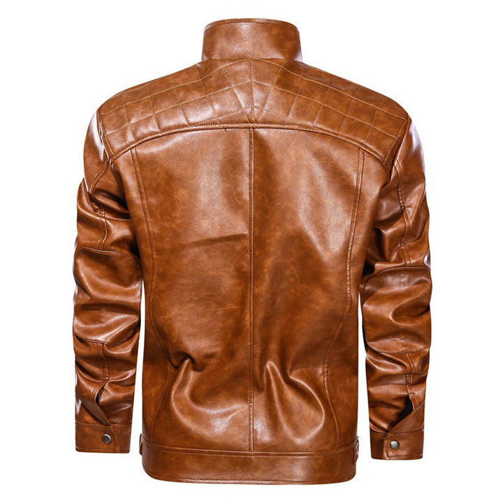 Men's fashion motorcycle jacket with practical pockets Lisslune
