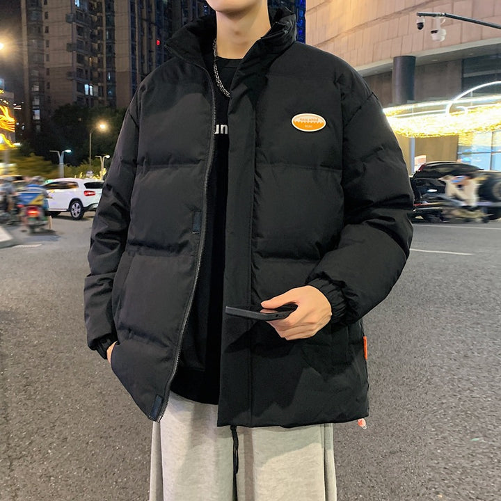 Men's Plush Padded Jacket with Adjustable Hood Lisslune