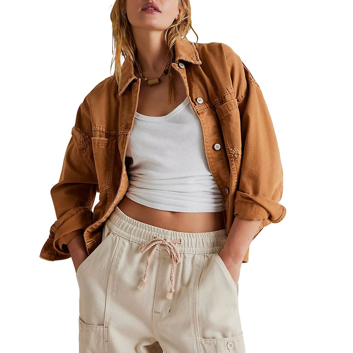 Women's Casual Oversized Denim Jacket Lisslune