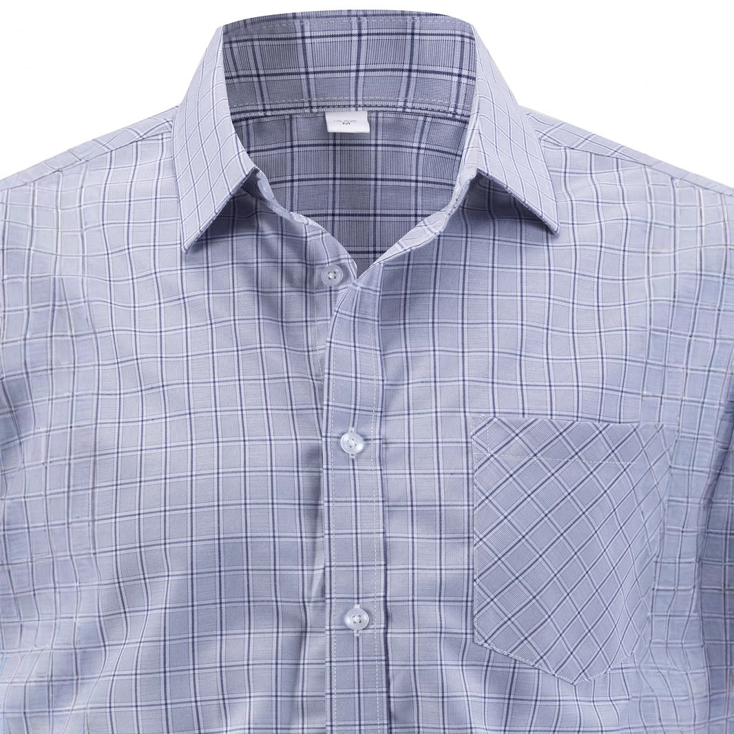 Men's modern long-sleeved check shirts Lisslune