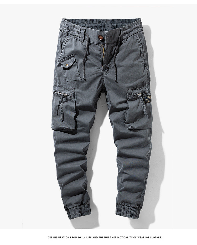 Men's cargo pants with practical side pockets and elastic waistband Lisslune