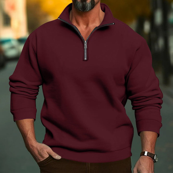 Men's sweatshirt with half zip and cozy fleece Lisslune