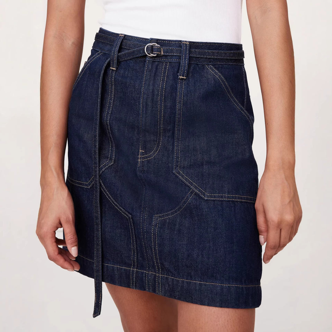 Women's Denim Crop Jacket and Mini Skirt Set Lisslune