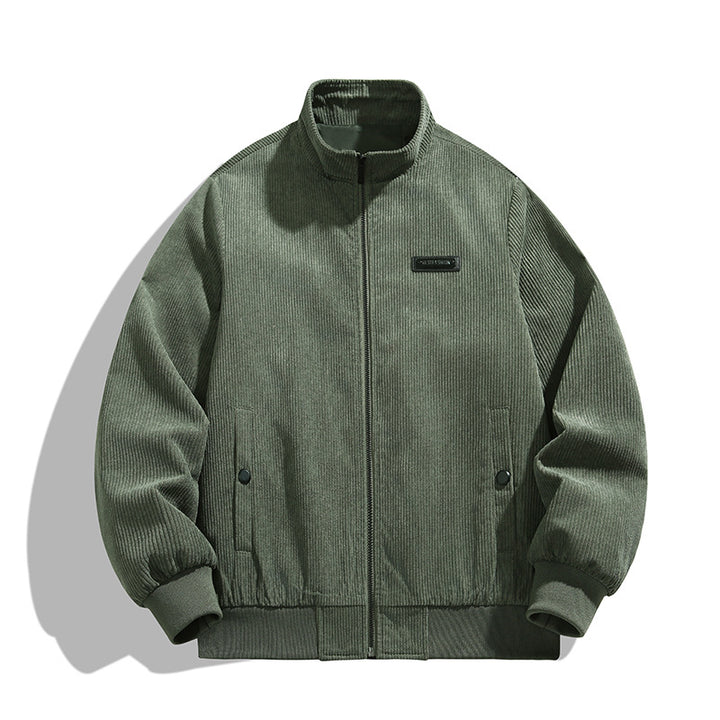 Men's cord jacket with high collar and practical pockets Lisslune
