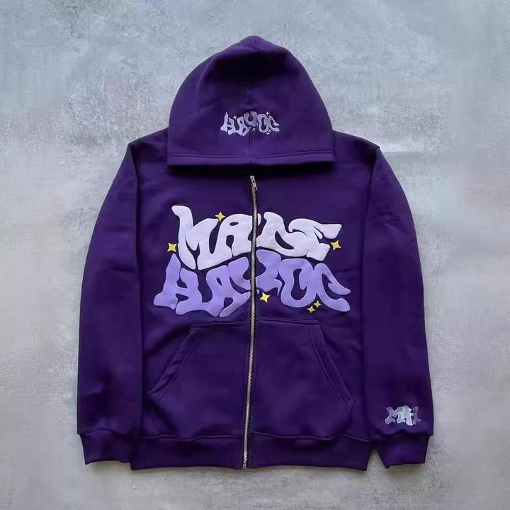 Women’s sporty hoodie jacket in urban graffiti style Lisslune