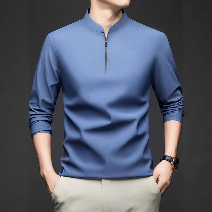 Men's functional pullover with half zipper and stylish stand-up collar Lisslune