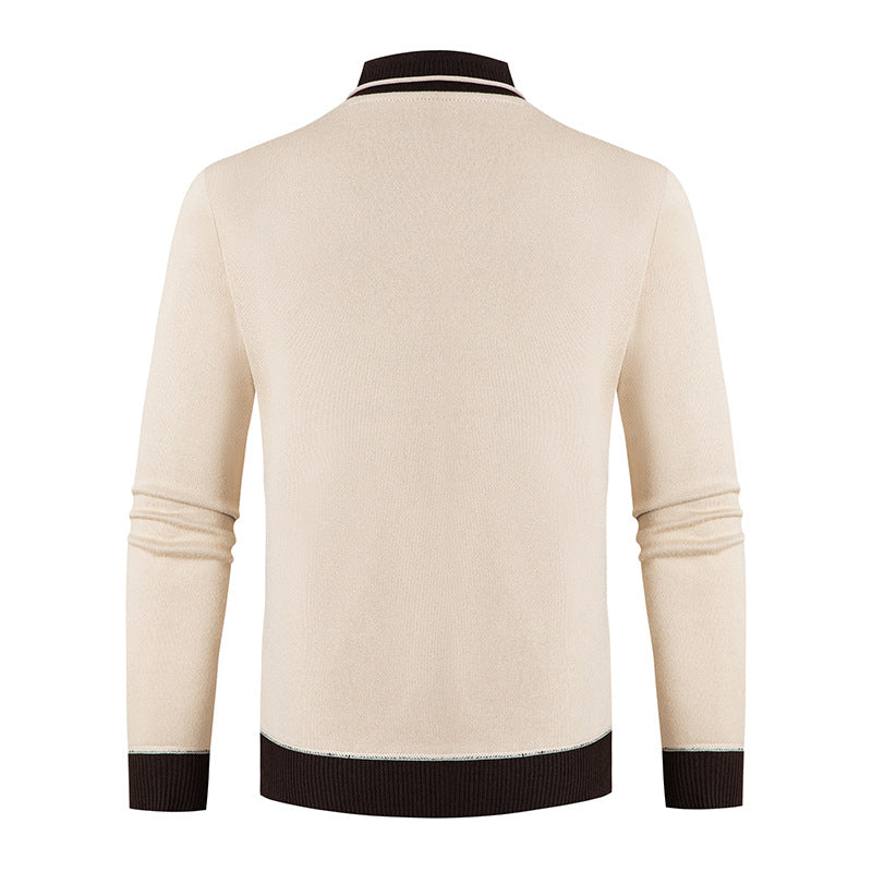 Men's sweater with modern shawl collar and button details Lisslune