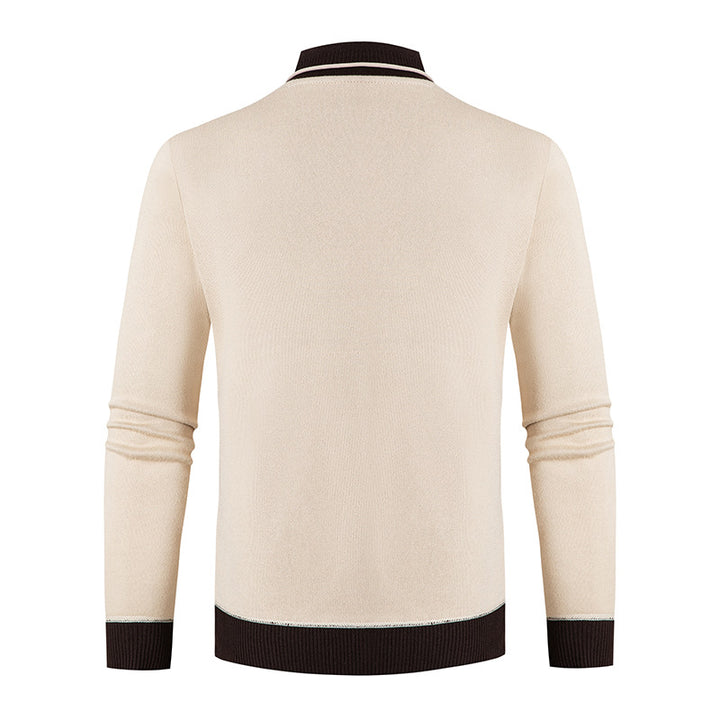 Men's sweater with modern shawl collar and button details Lisslune