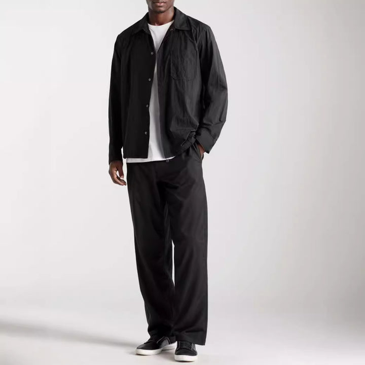Men's versatile shirt blouse with patch pocket and stylish collar Lisslune