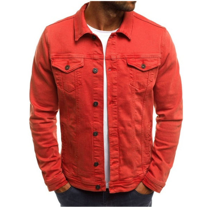 Men's denim jacket in modern design with practical breast pockets Lisslune