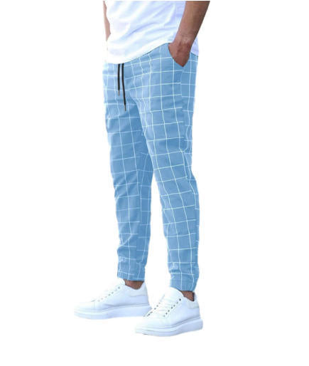 Men's Casual Checkered Pants Lisslune