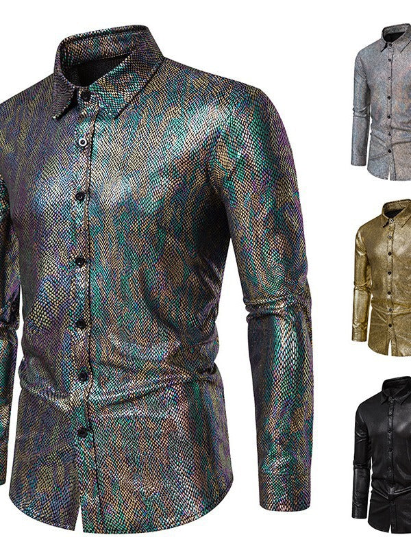 Men's elegant shirt with shimmering top material and modern cut Lisslune