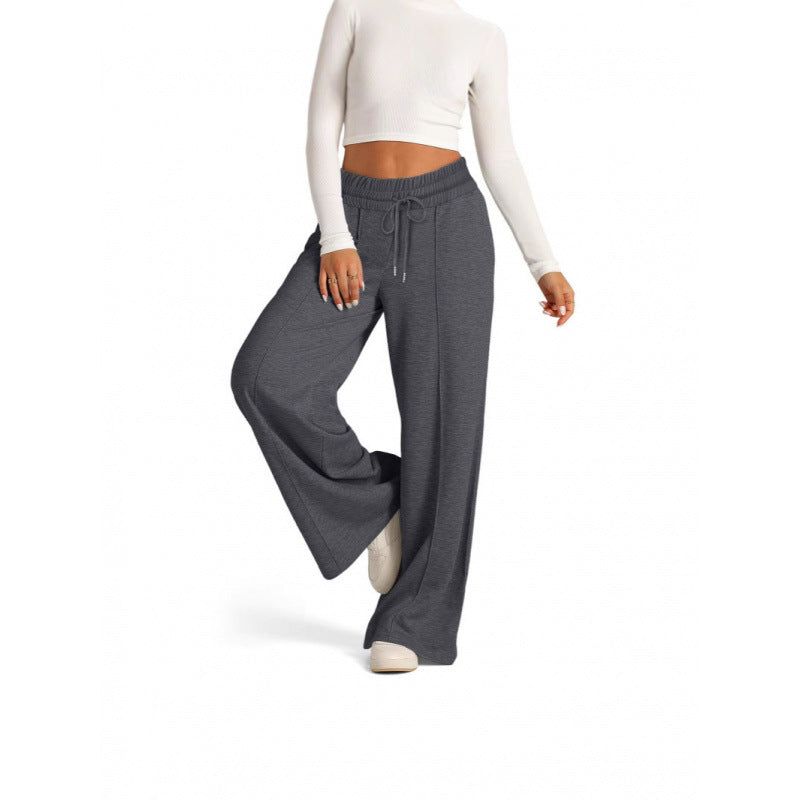 Women’s wide jogging pants with elastic waistband and side pockets Lisslune