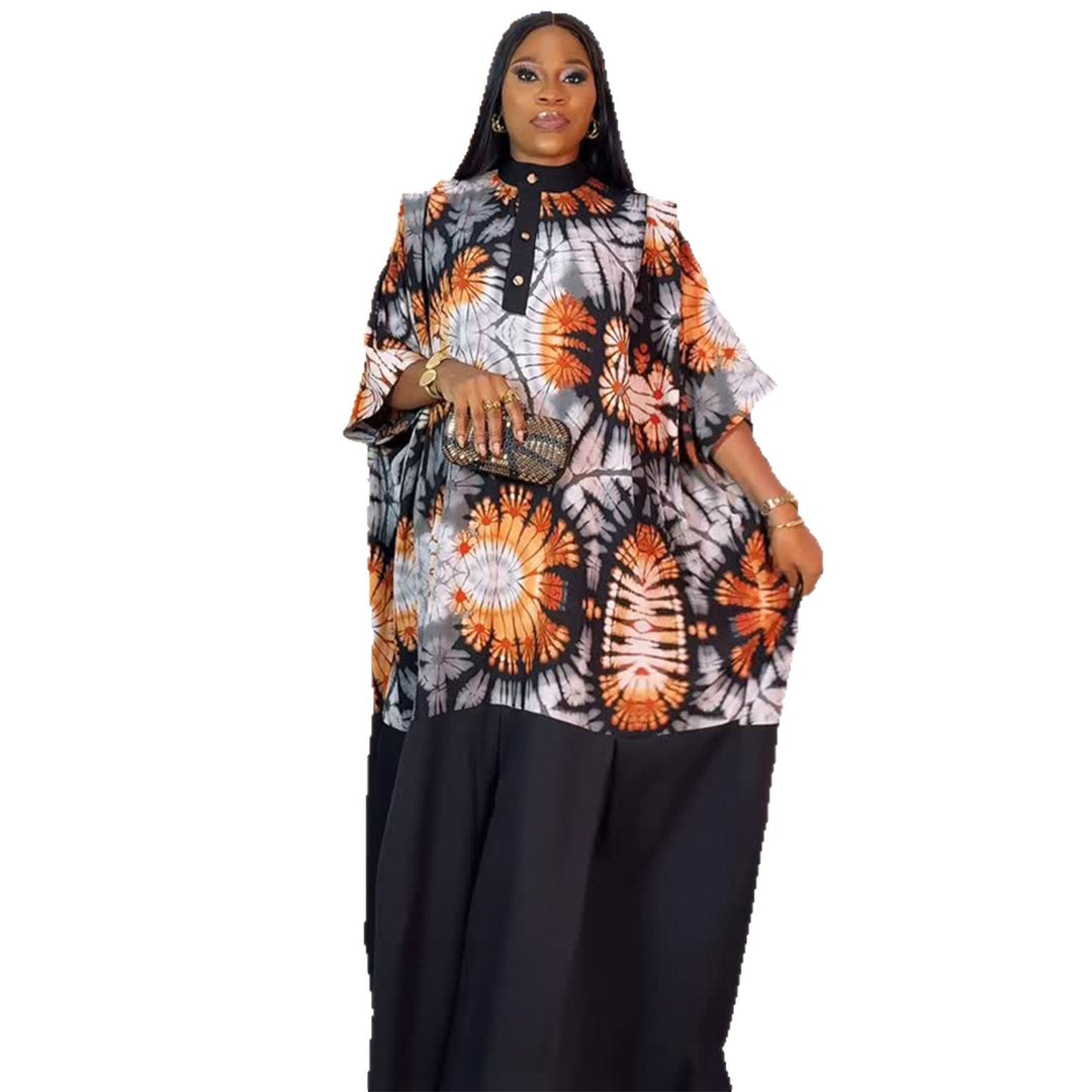 Women's maxi dress with unique batik print Lisslune