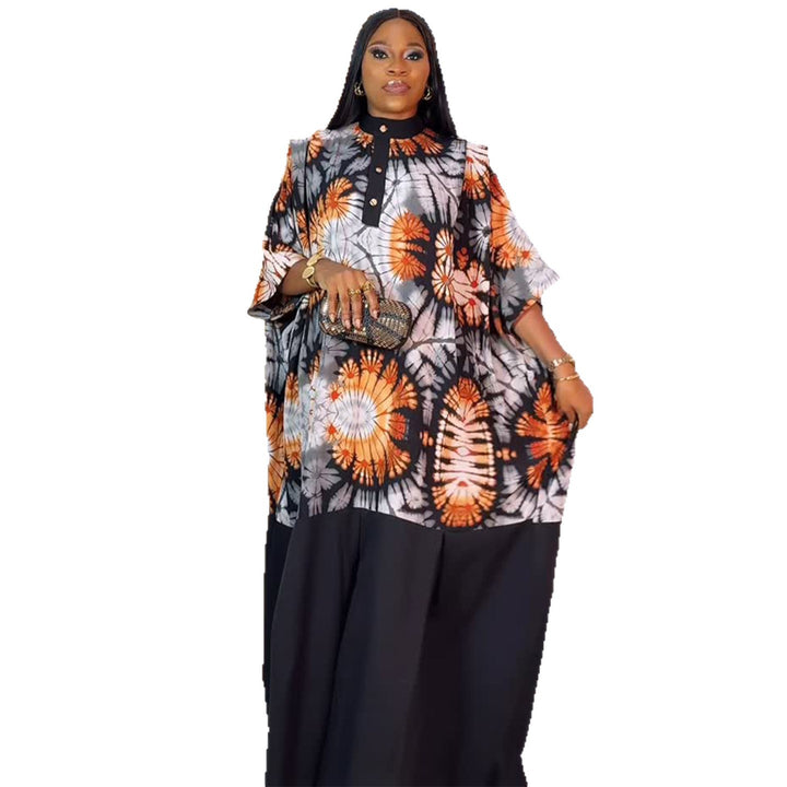 Women's maxi dress with unique batik print Lisslune