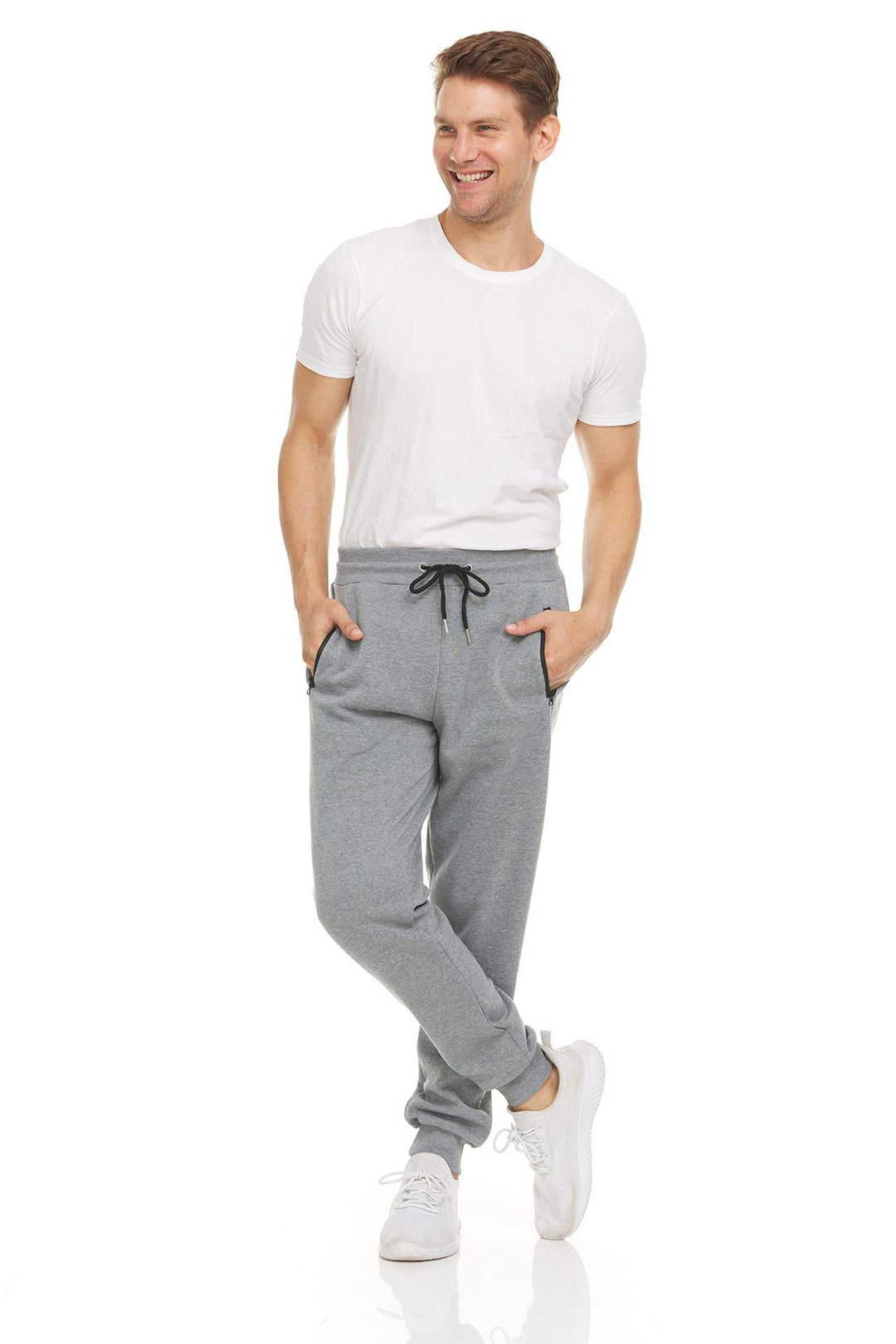 Men's Comfortable Jogging Pants with Elastic Waistband and Practical Side Pockets Lisslune