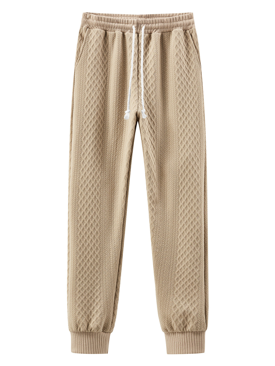 Men's Comfortable Knit Jogging Pants with Modern Design and Elastic Waistband Lisslune