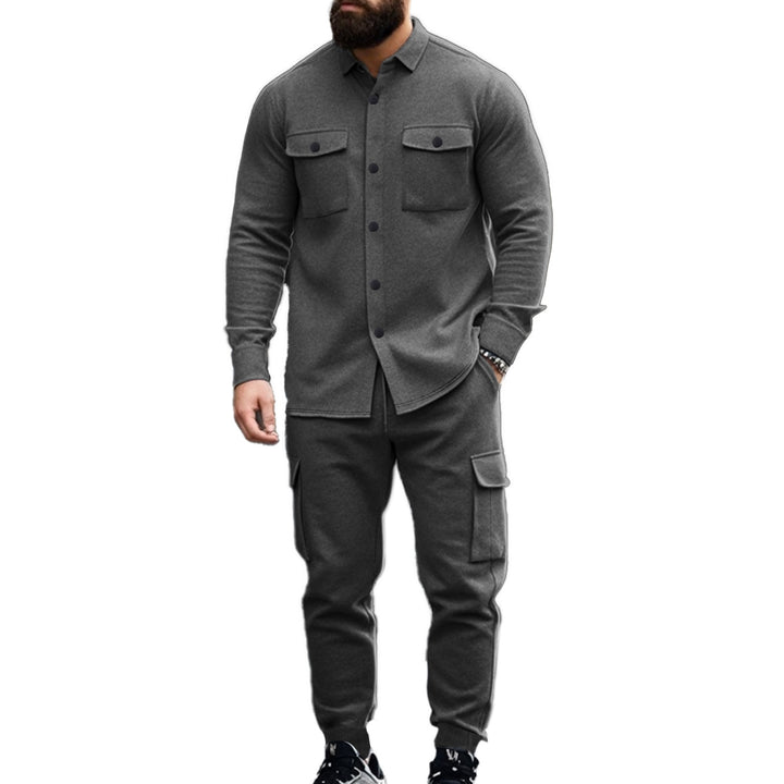 Men's casual shirt with practical flap pockets and joggers Lisslune