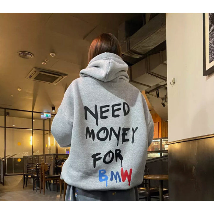 Women Oversized Hoodie with stylish lettering Lisslune