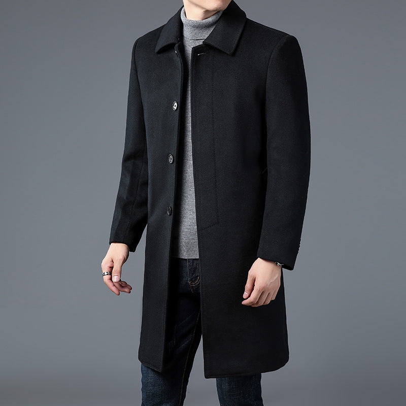 Men's Classic Wool Coat with Contemporary Cut Lisslune