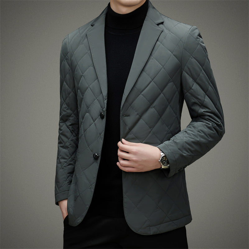 Men's Quilted Blazer Lisslune