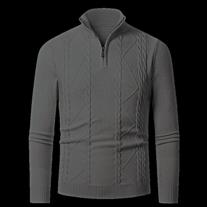 Men's knitted sweater with fashionable zipper Lisslune