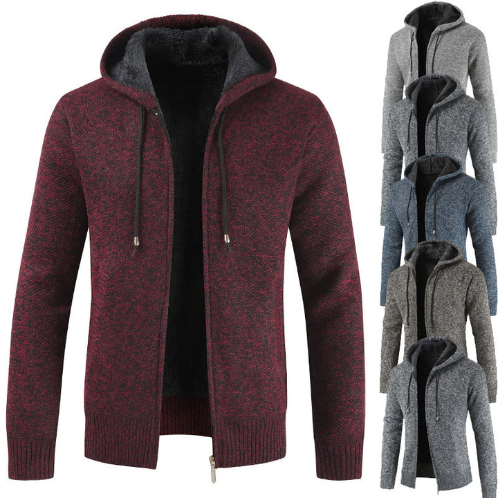 Men's Hoodie Jacket with Warming Fleece Lining Lisslune