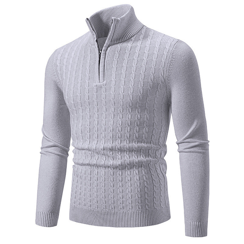 Men's stylish turtleneck sweater with zipper Lisslune