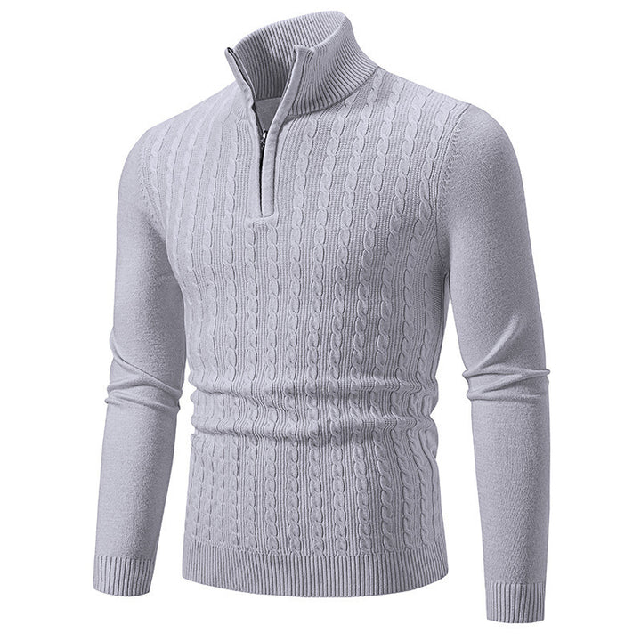 Men's stylish turtleneck sweater with zipper Lisslune