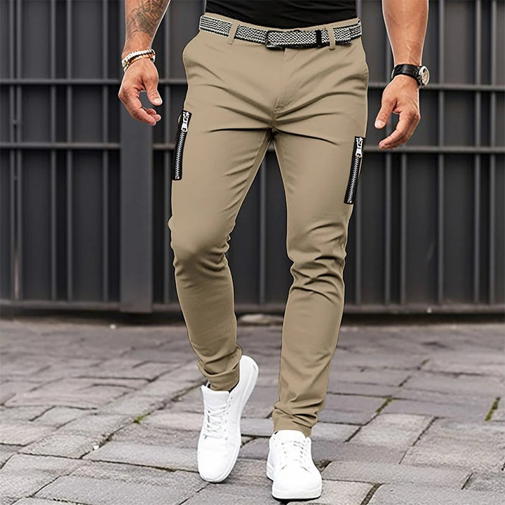 Men's fashionable Slim-Fit pants with zipper pockets Lisslune