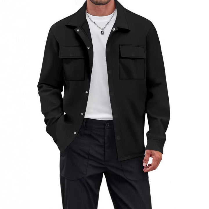 Men's Utility Jacket with Modern Pockets and Comfortable Fit Lisslune