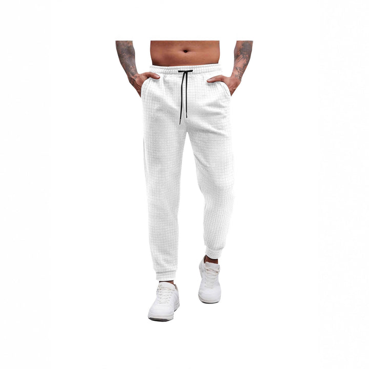 Men's Comfortable Sweatpants with Textured Design and Elastic Waistband Lisslune