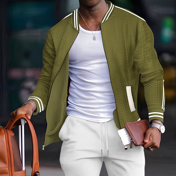 Men's sporty quilted jacket with modern cut and practical zip pockets Lisslune