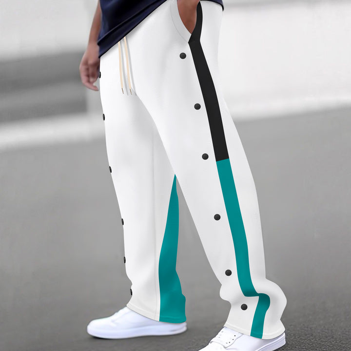 Men's sports pants with side snap buttons Lisslune