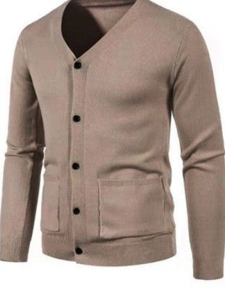 Men's Elegant V-Neck Knit Cardigan Lisslune