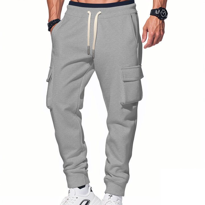 Men's cargo pants with elastic waistband and practical side pockets Lisslune 1759578172