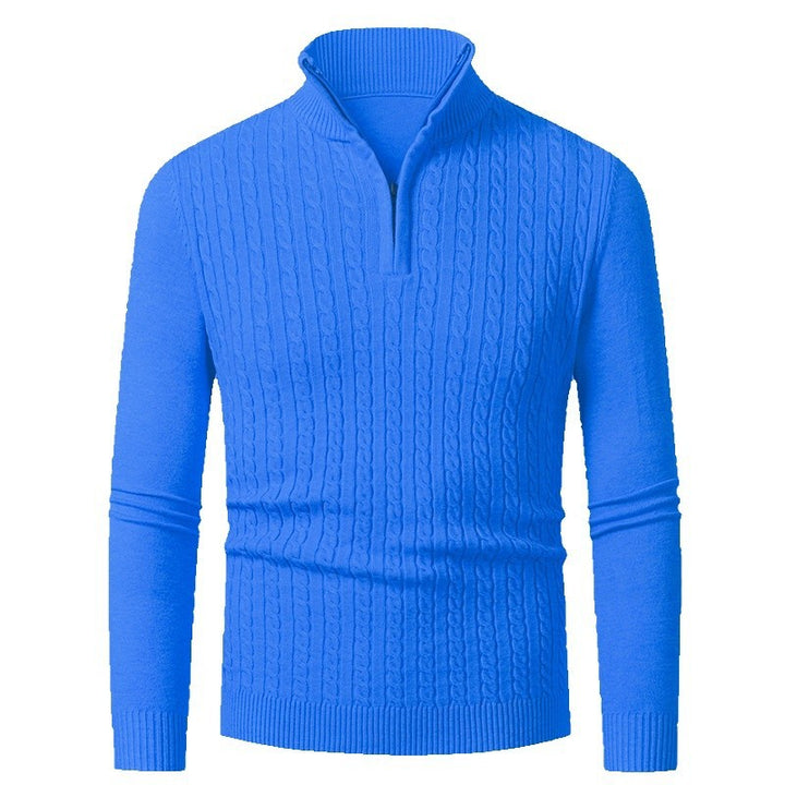 Men's fine knit sweater with stylish zipper Lisslune