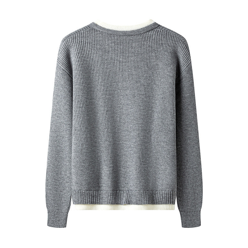 Men's Elegant Pullover with V-Neck Lisslune