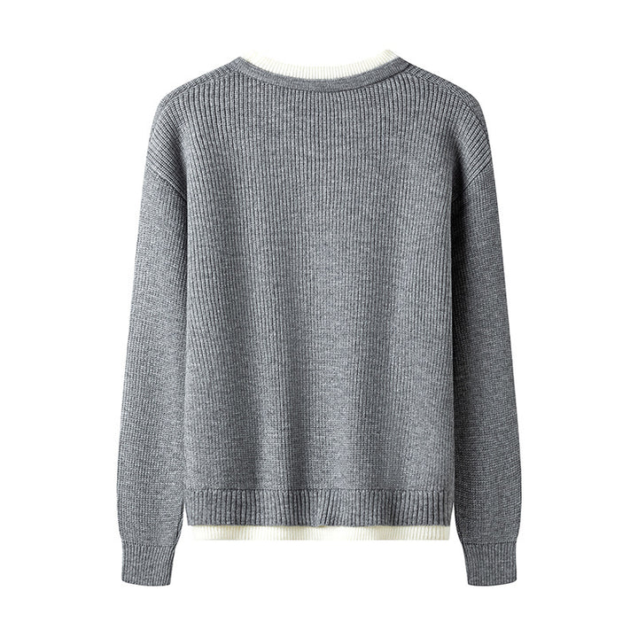Men's Elegant Pullover with V-Neck Lisslune