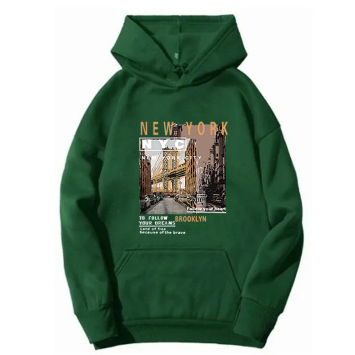 Women's hoodie with stylish New York print Lisslune