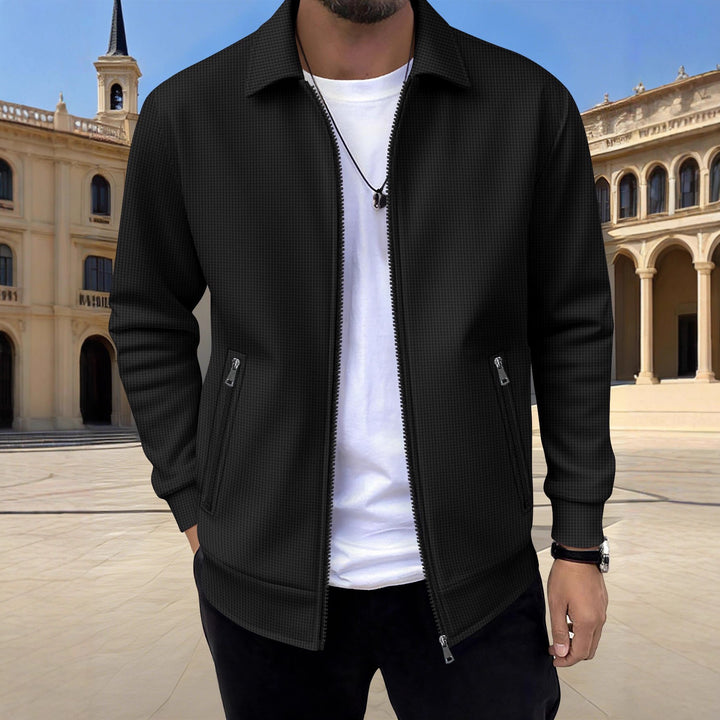 Men's fashionable casual jacket with a relaxed fit and practical zip pockets Lisslune