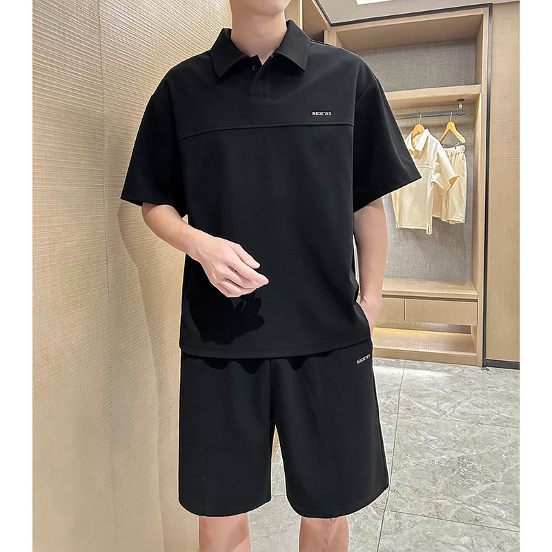 Men's Casual Polo Shirt and Shorts Set Lisslune