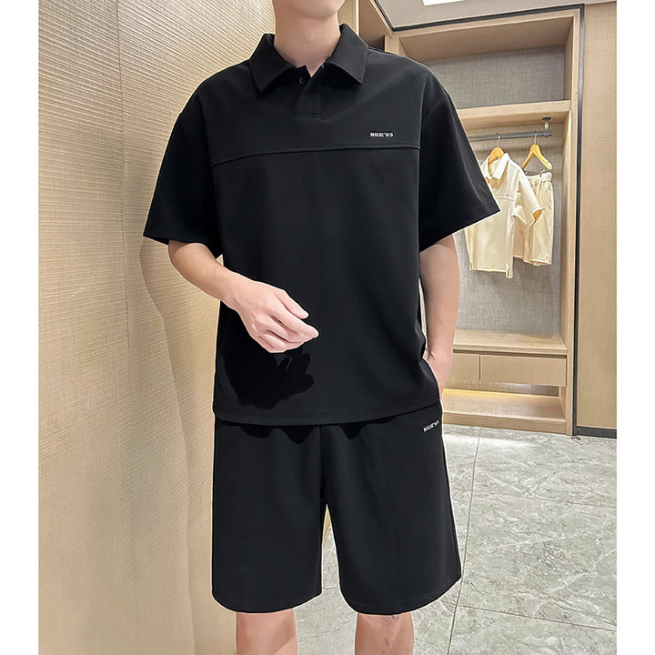 Men's Casual Polo Shirt and Shorts Set Lisslune