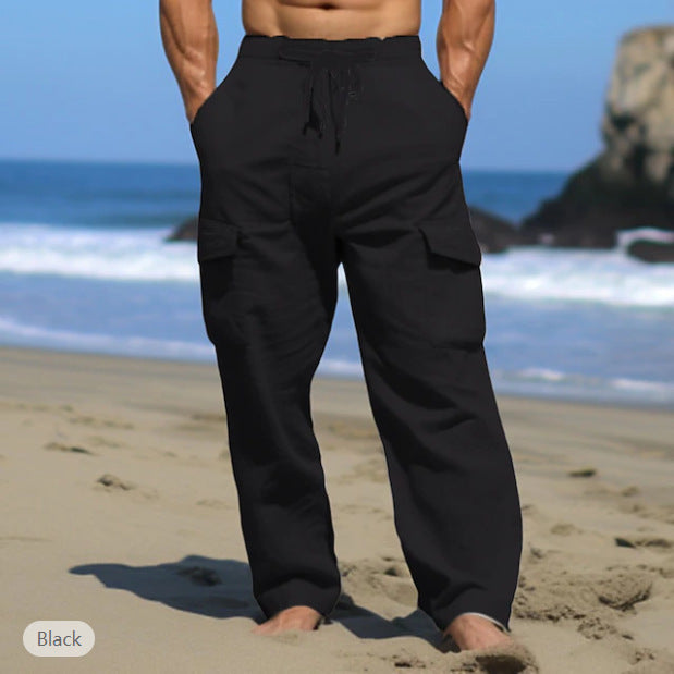 Men's Comfortable Casual Cargo Pants with Spacious Pockets Lisslune