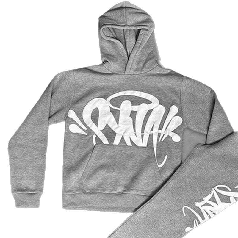 Women's hoodie with creative graffiti design and practical kangaroo pockets Lisslune