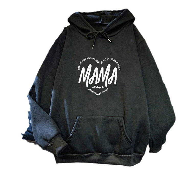 Women's hoodie sweatshirt with creative mama motif Lisslune